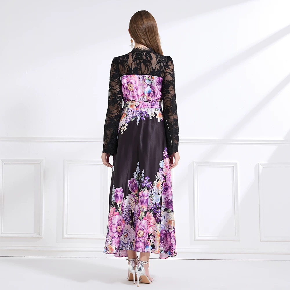 Her favorite print dress ED194 images